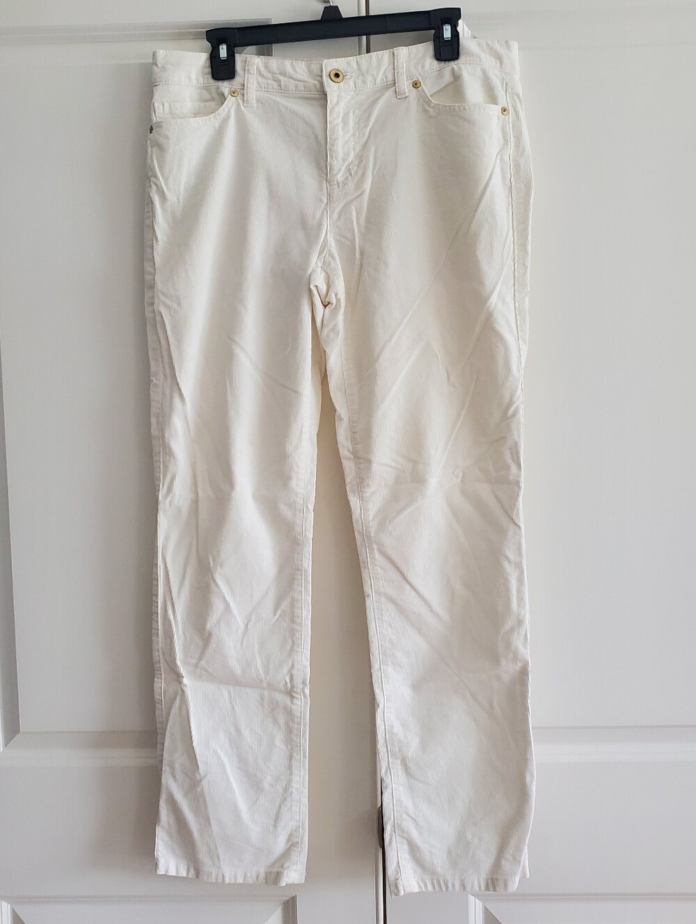 Women's Tommy Hilfiger Off-White/Cream Corduroy Pants, Size 10, Casual Night Out